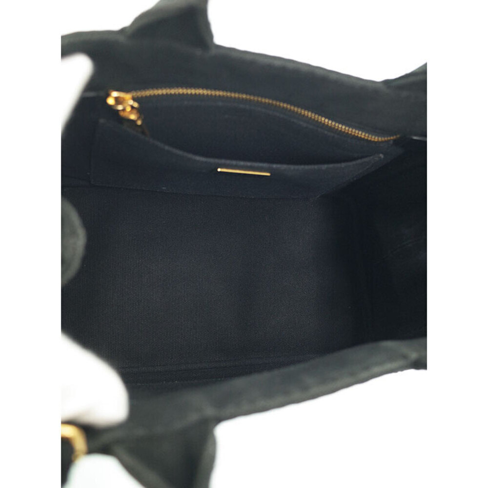 Prada Canapa 2way Tote Bag Canvas Black - Picture 3 of 9